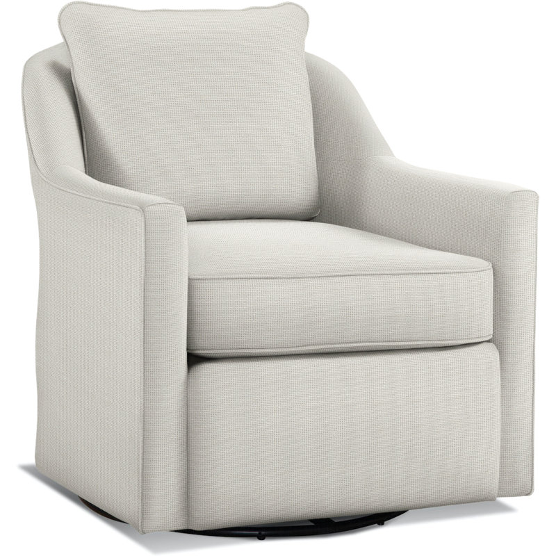 Leighton Upholstered Swivel Armchair, Vanilla Crypton Performance 100% Polyester
