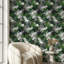 Papier peint à motif abstrait camouflage vert