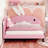 Full Size Upholstered Rabbit-Shape Daybed, Sofabed with Rabbit Ear Headboard for Playful and Functional Design-1624639684