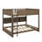 Queen Over Queen Bunk Bed With Storage Cabinets And USB Ports-106587854