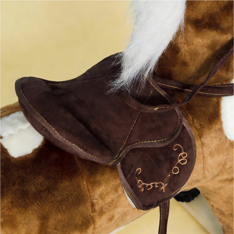 Cheval à bascule, cheval à bascule en peluche pour enfants