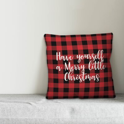 Have Yourself a Merry Little Christmas in Buffalo Check Plaid Throw Pillow -  Designs Direct Creative Group, 5214-JP