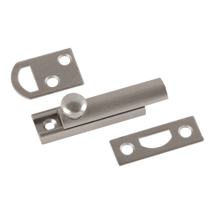 Door Surface Bolt, Satin Nickel