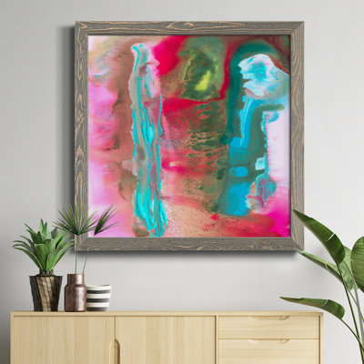 «Tropical Whimsy Arrangement», peinture sur toile encadrée