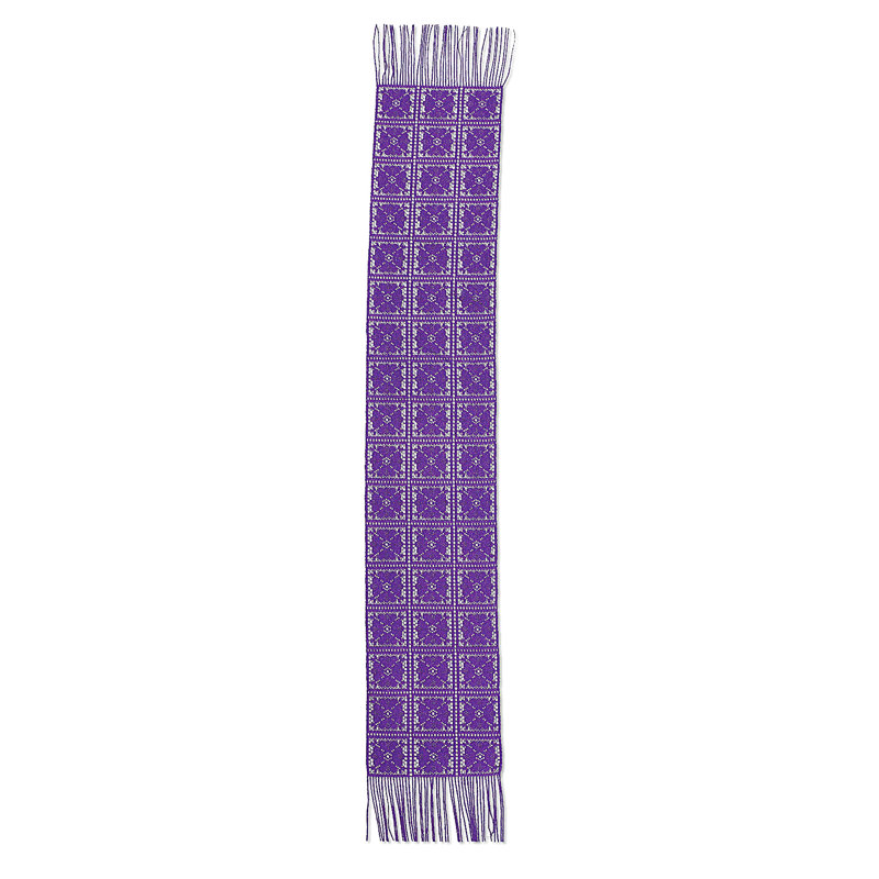 Écharpe marguerite 10 x 65, mauve, Mauve