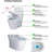 Yingze Small Compact Round One Piece Toilet, 23" Depth Space Saving Dual Flush Toilet, 12 Inch Rough