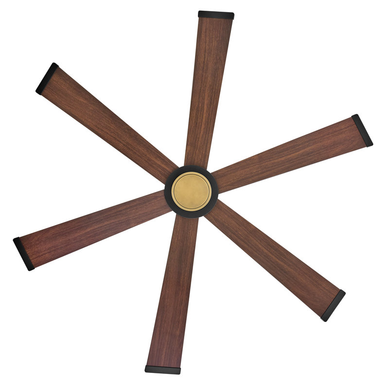 Hinkley Andros LED Ceiling Fan, Brass, Walnut