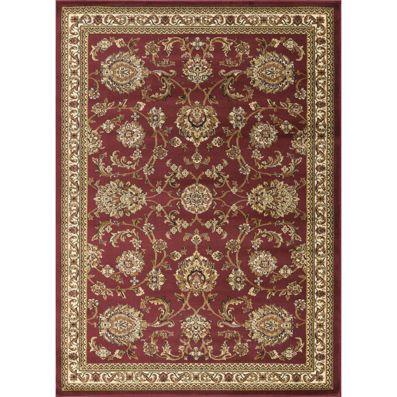 Tapis traditionnel traditionnel - tons tendance, charme héritage et style intemporel (rouge), Rouge