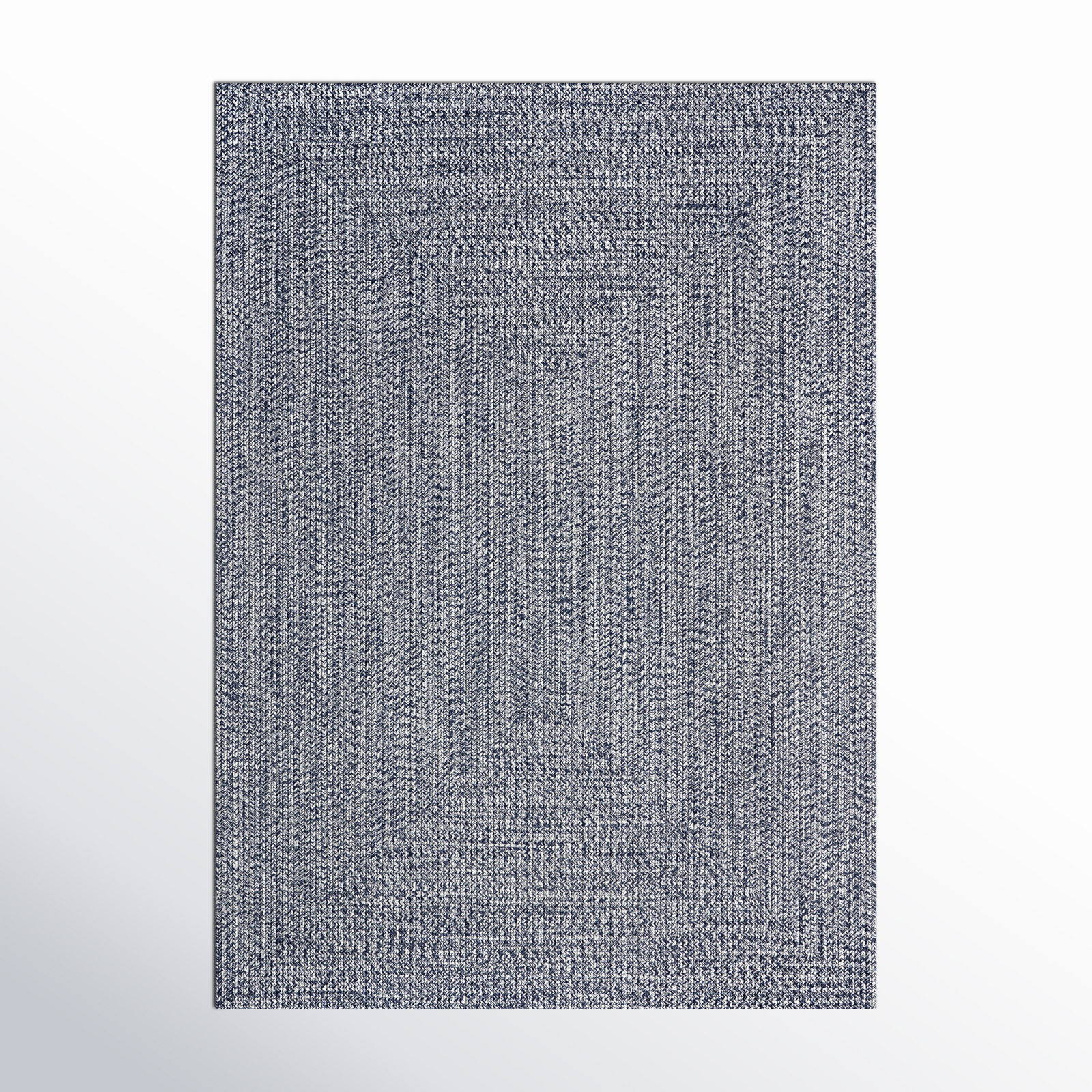 Amei Blue Hand-Braided Outdoor Rug, Rectangle 2' x 3'