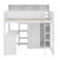 Lit mezzanine simple avec tablettes et garde-robe-1444365820