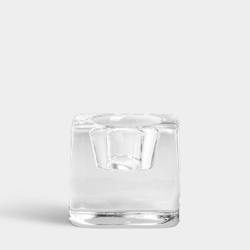 Petit porte-votive en cristal Ice Cube