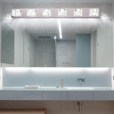 Luminaire de salle de bain en cristal à intensité variable