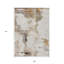 Tapis intérieur lavable abstrait ivoire et taupe 9 pi x 12 pi beige