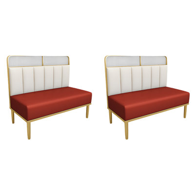 Banc rembourré en similicuir Light Luxury