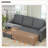 Corduroy Versatile Sectional Couch, Small Sleeper Sofa With Pull-out Bed And Storage-1511338473