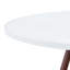 Table de salle à manger moderne 31,5 "avec panier de rangement et pieds en noyer massif pour petits espaces