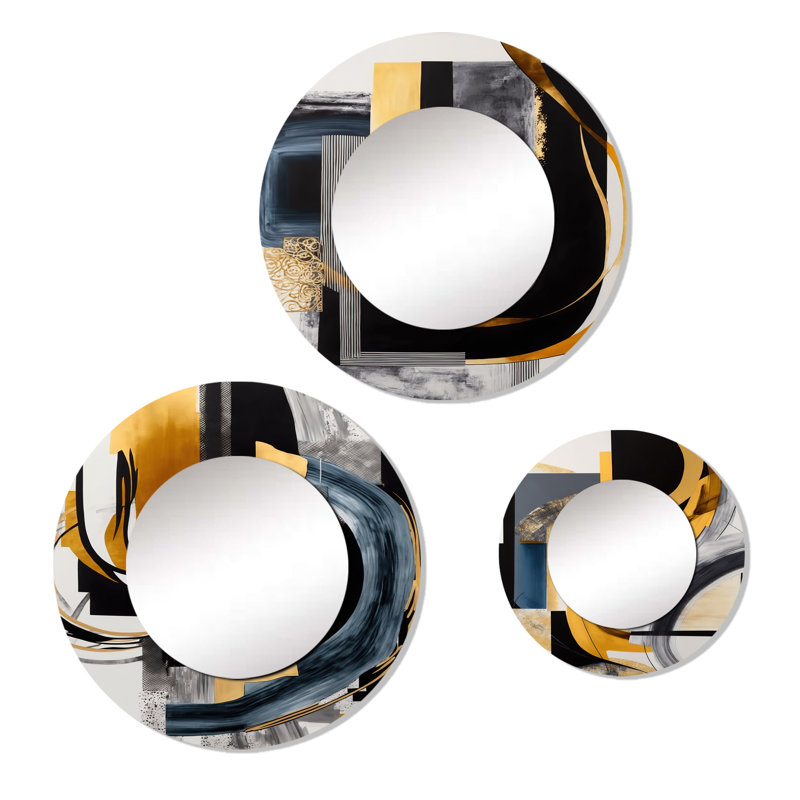 Miroir mural rond en aluminium Diggory