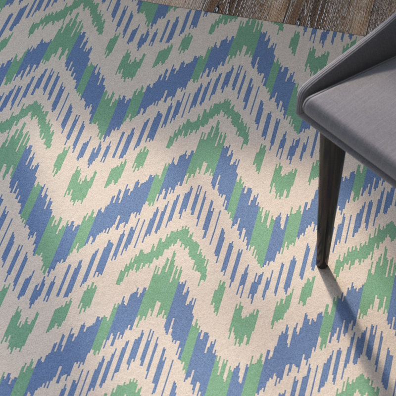 Crisler Wool Chevron Indoor Rug, Rectangle 2' x 3'
