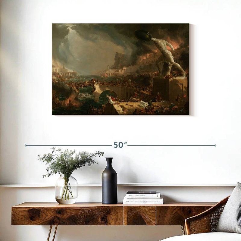 Lilie The Course Of Empire - Destruction, H 24 po x l 36 po