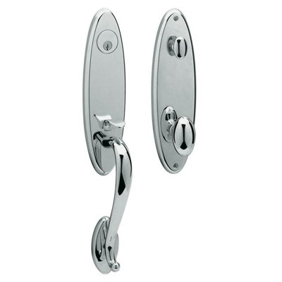 Blakely Handleset with Single Cylinder Deadbolt and Door Knob and Rosette