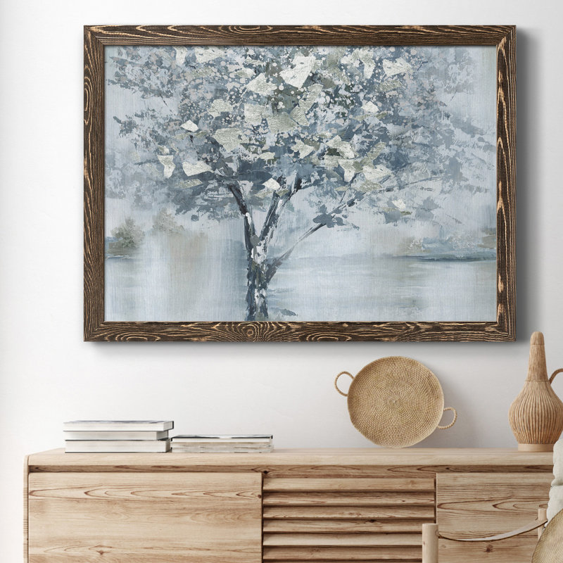 Foil Foliage - reproduction d'art sur toile, H 31,5 po x l 23,5 po x P 1,5 po, Noyer