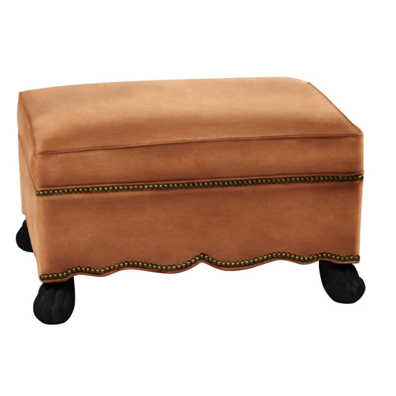 Ottoman, Performance Twill Natural, Brushy Bayou