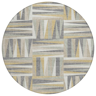 Azura Brown Washable Indoor-Outdoor Rug - 