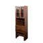 Poste de travail pliable en noyer - Armoire de bureau avec tablette et tiroir pour le rangement de bureau à domicile