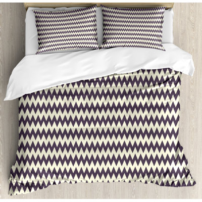 Chevron Modern & Contemporary Chevron / Zig Zag Duvet Cover