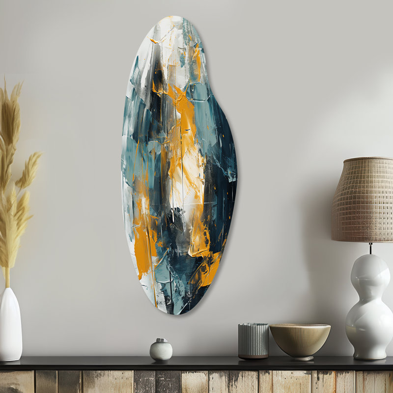 Clementis - Art mural asymétrique en métal, H 38 po x l 15 po