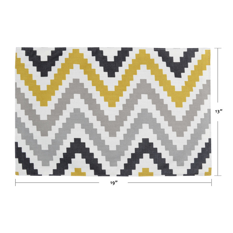 Garnette Polyester Chevron Rectangle Placemat
