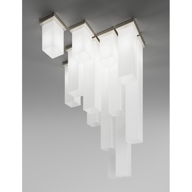 Tubes 15 - Light Flush Mount, Glossy White