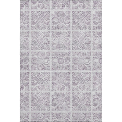 Premium Machine Washable Prisco Lavender Rug