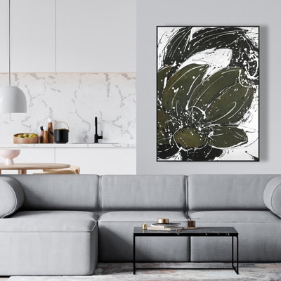Abstrait fleur avec éclaboussures de peinture