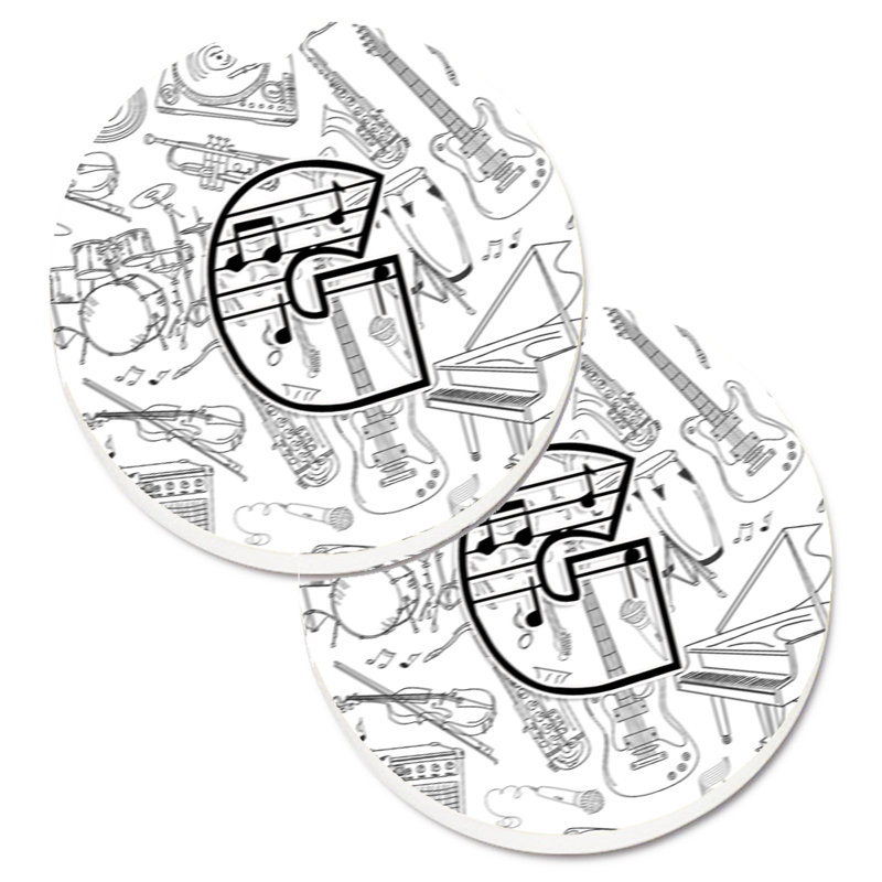 Sous-verre musical letter note, G