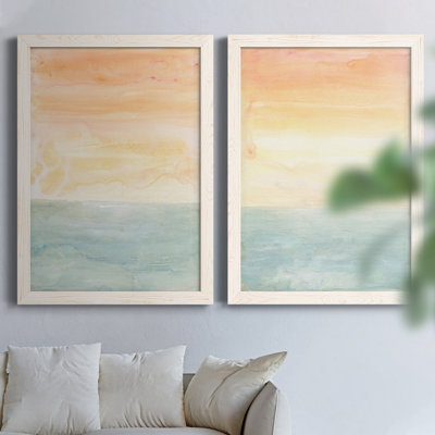 Sunny Horizon I - ensemble de 2 reproductions d'art sur toile