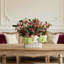 Hydrangeas and Dahlias in Pleated Vase