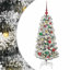 Artificial Hinged Christmas Tree Green and white-2122929117