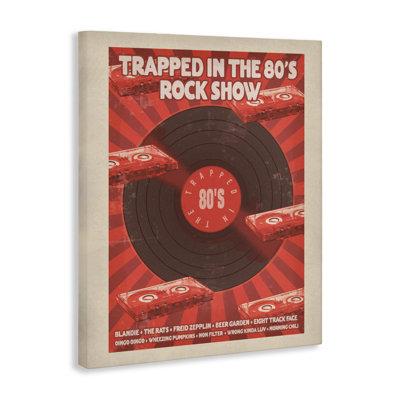 Trapped in 80s Rock Show Canvas, design by Old Red Truck