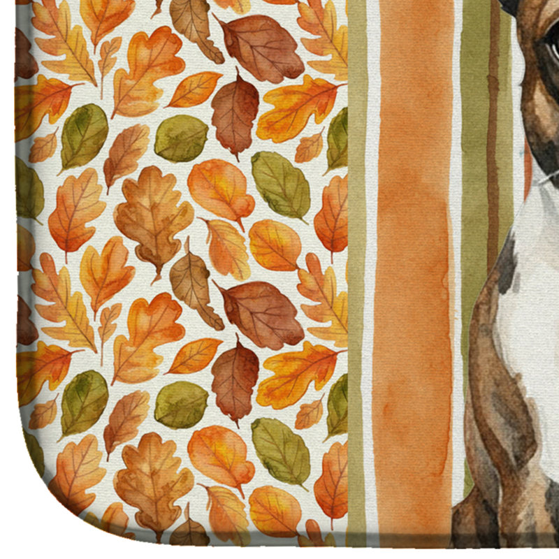 Tapis de séchage d'automne Brindle Boston Terrier Heirloom