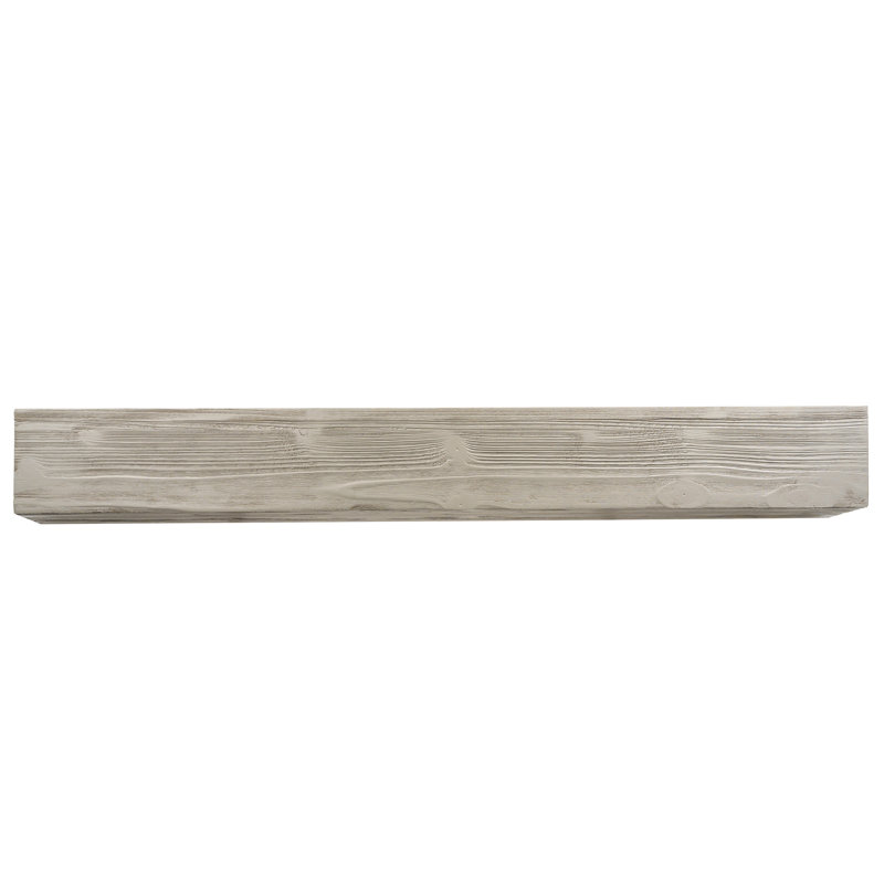 72" Rustic Wood Fireplace - & Floating Shelf For Home Decor