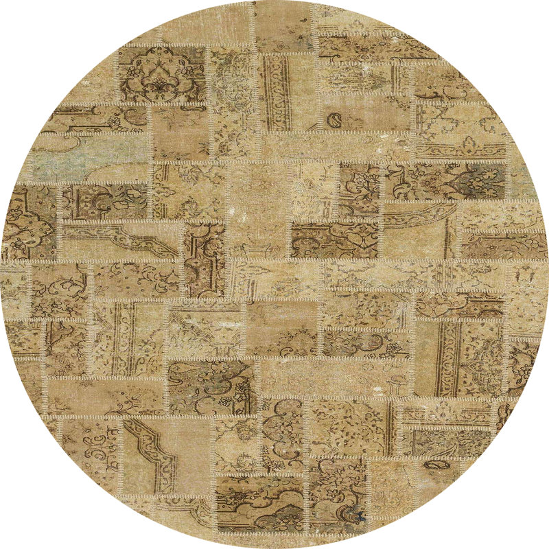 Tapis abstrait moderne 1666, Rond 5 pi