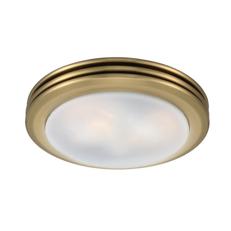 Good Housekeeping's Yorkshire Decorative 80 CFM 2.5 Sones  Bathroom Ventilation Exhaust Fan with Light, Satin Brass
