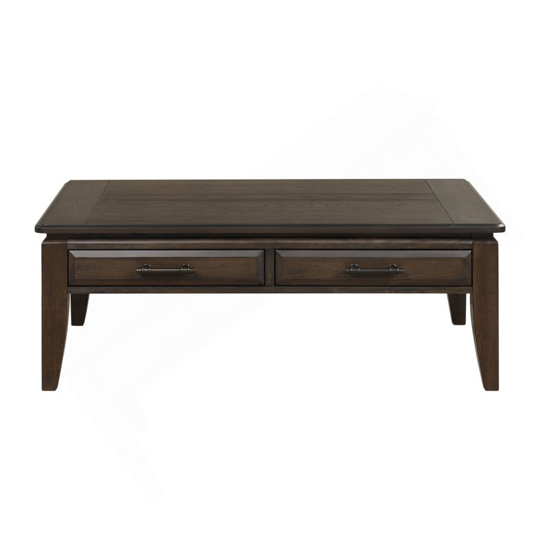 Table basse en acajou avec rangement