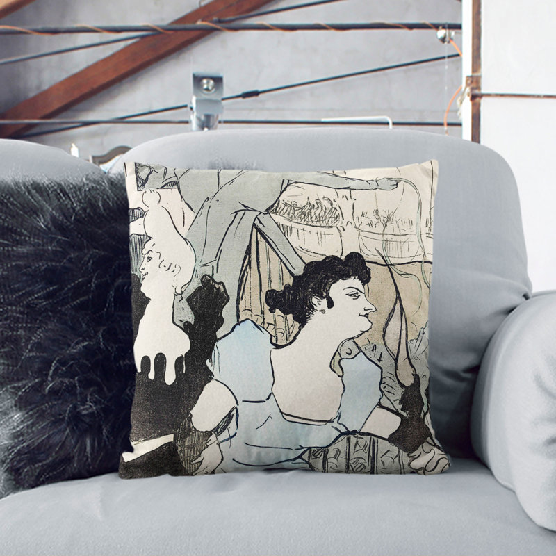 Casino In Paris Square Throw Cushion, Stone, 40cm H x 40cm W x 15cm D
