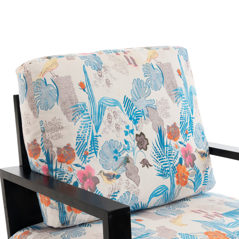 Fauteuil Art avec rembourrage en mousse et tissu d'ameublement traditionnel américain
