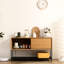 Table d'appoint en métal et bois Space - hauteur de 28,31 pouces, salle à manger facile à installer de 15,55 de largeur