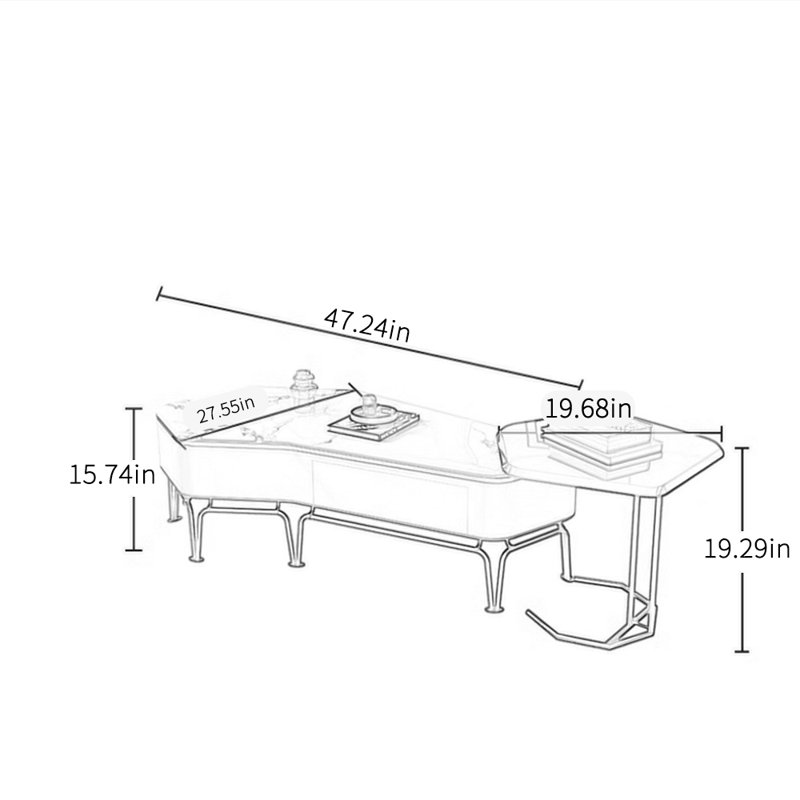 Table basse Alien personnalité design, H 15,74 po x L 47,24 po x l 27,55 po
