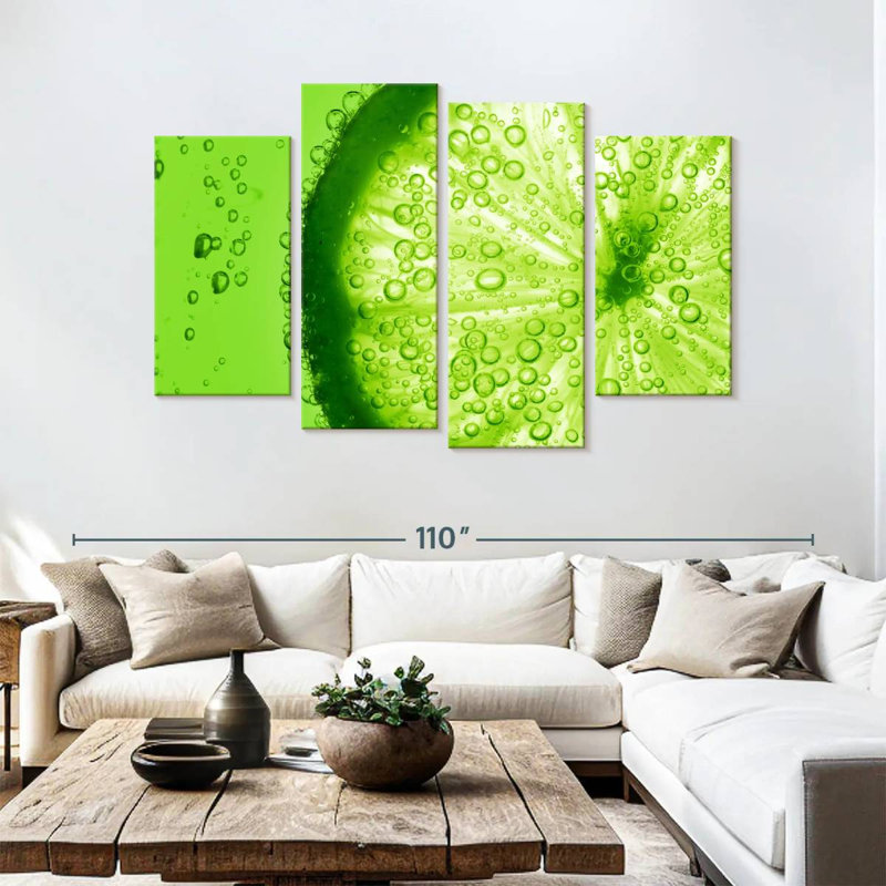 Yarlin Lime Slice, 54" H x 84" W