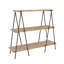 Étagère de rangement en bois brun à 3 tablettes
